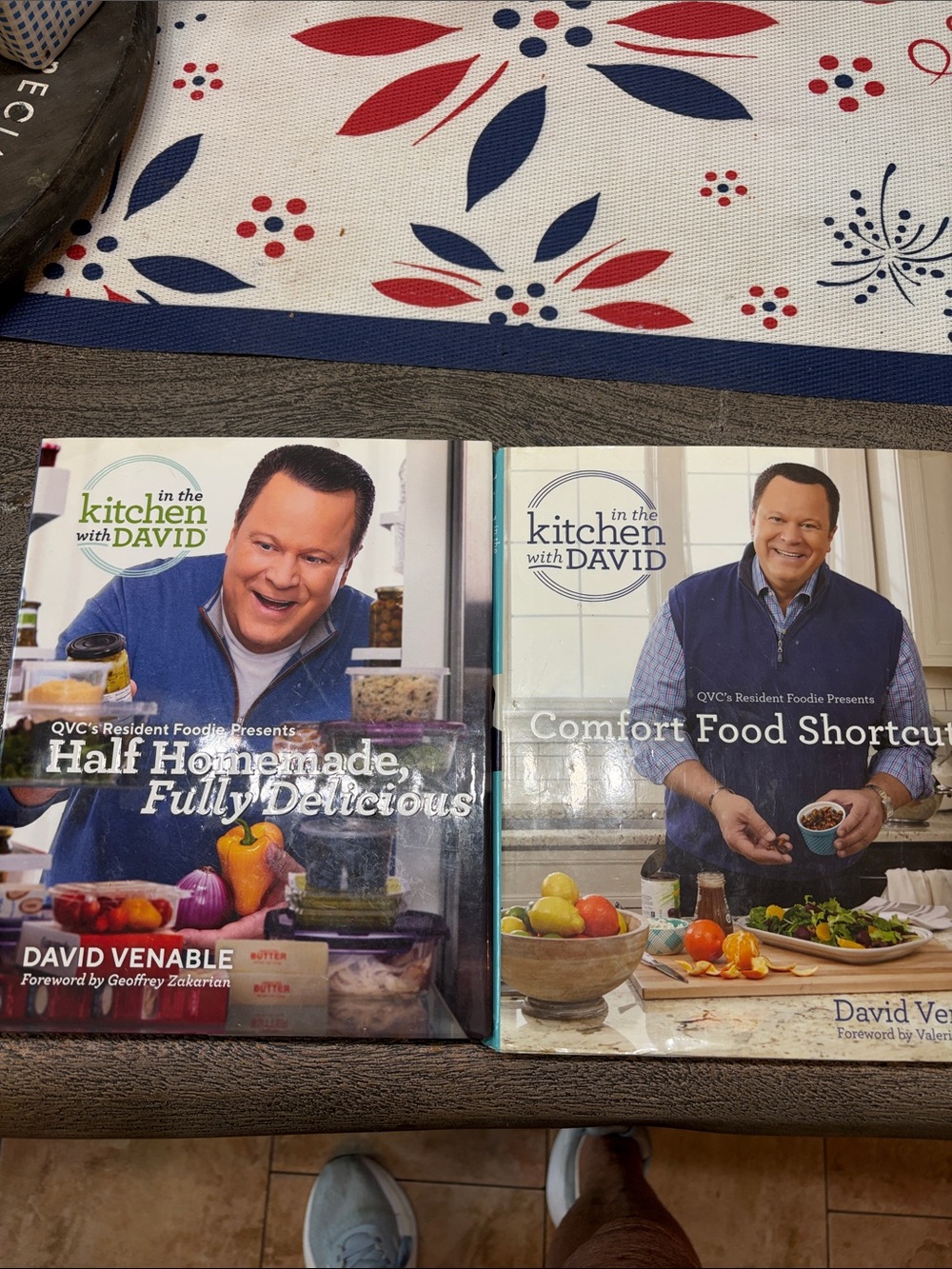 QVC In the Kitchen with David Cookbooks - Blue & White Covers